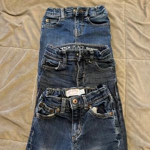 3 pairs of toddler boys skinny jeans